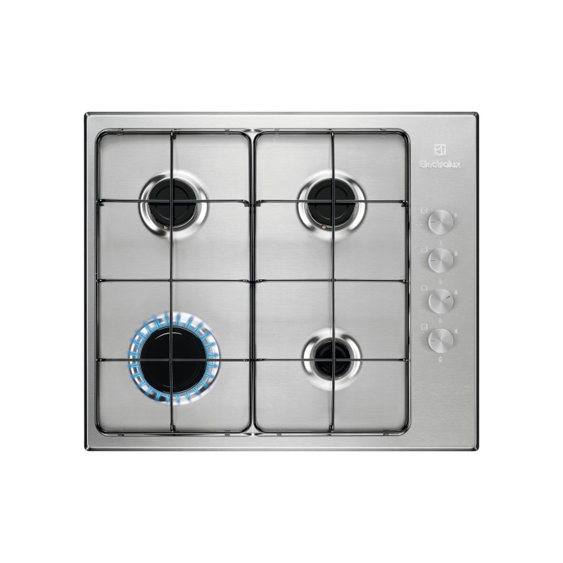 Electrolux KGS6404SX hobs Acero inoxidable Integrado 55 cm Encimera de gas 4 zona(s)
