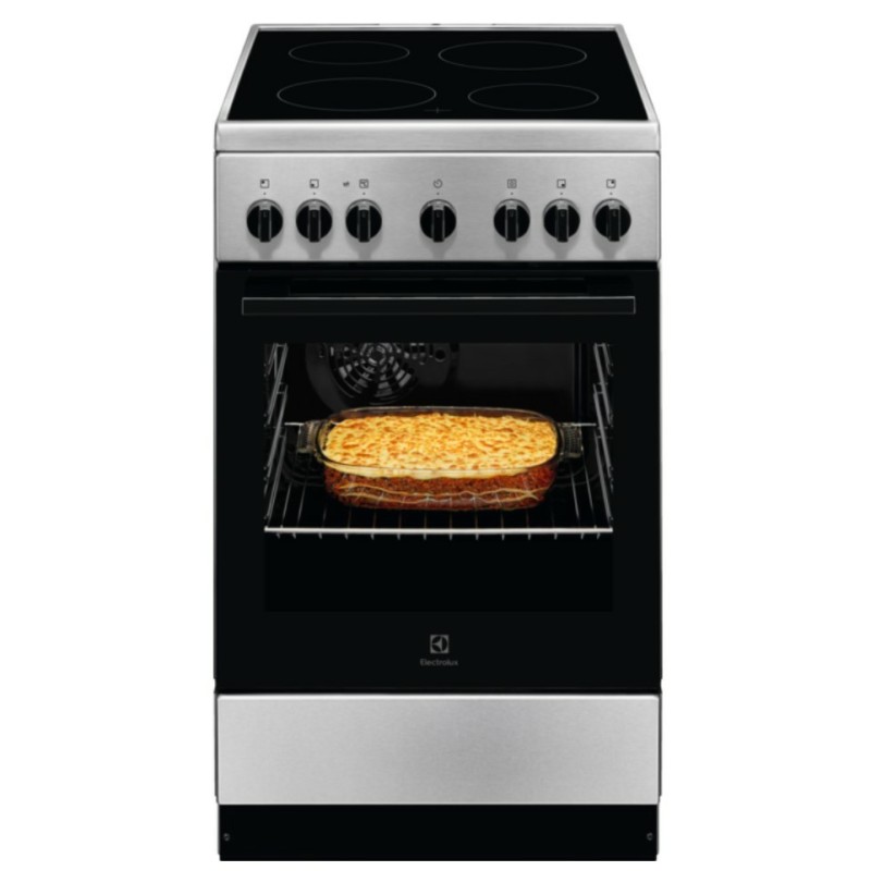 Electrolux LKR540066X Cocina independiente Eléctrico Cerámico Negro, Acero inoxidable A