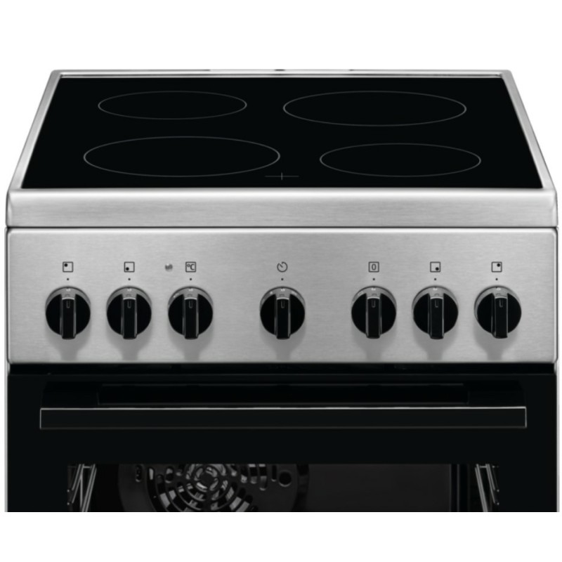 Electrolux LKR540066X Cocina independiente Eléctrico Cerámico Negro, Acero inoxidable A