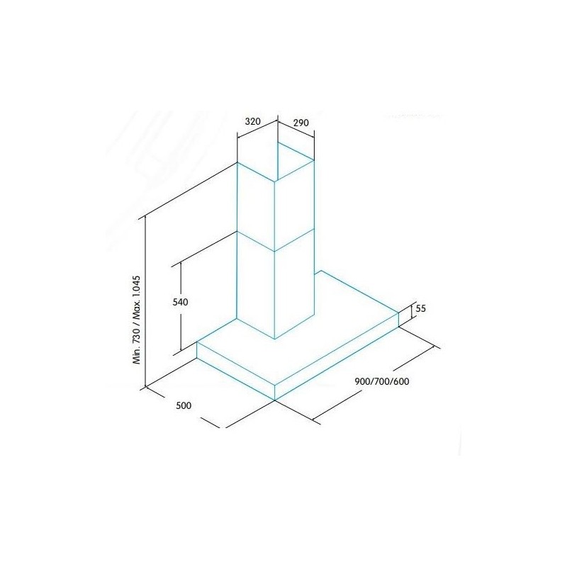 Campana Edesa ECB7611XT invertida,  de 7