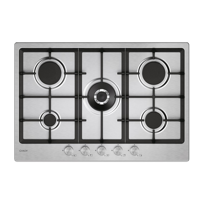 Placa Candy CHG74WTX, Gas, 75cm, 5 fuego