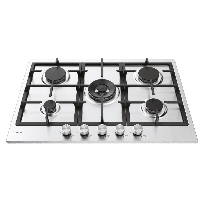Placa Candy CHG74WTX, Gas, 75cm, 5 fuego