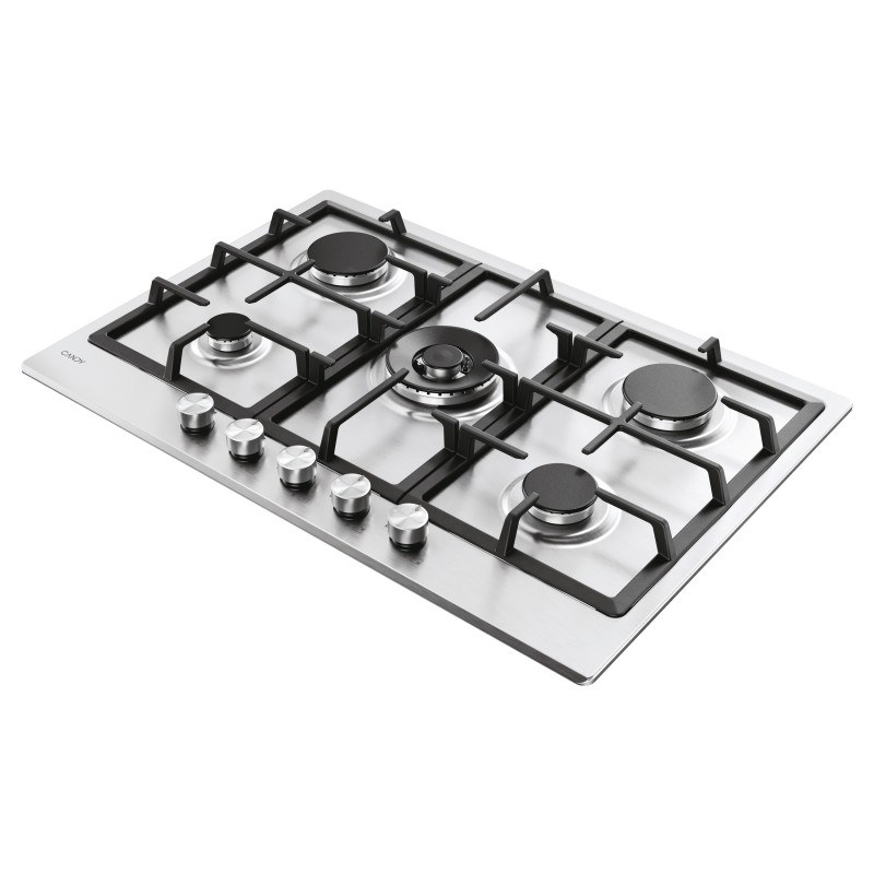 Placa Candy CHG74WTX, Gas, 75cm, 5 fuego