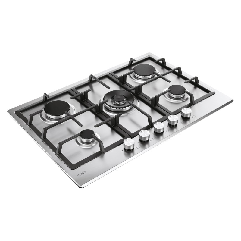 Placa Candy CHG74WTX, Gas, 75cm, 5 fuego