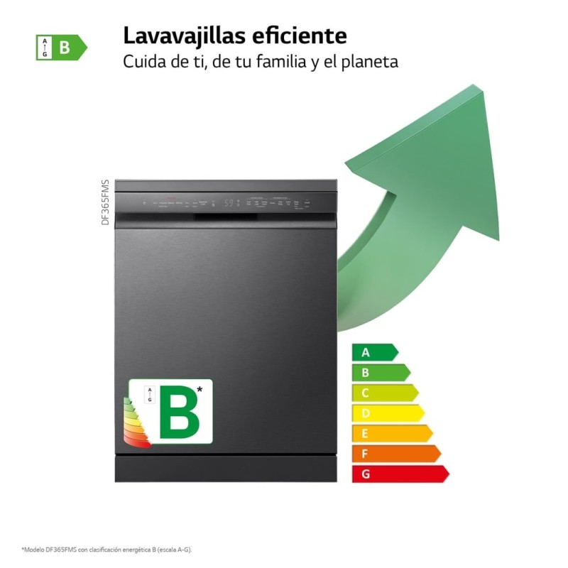 Lavavajillas  LG DF365FMS, 14 Servicios,
