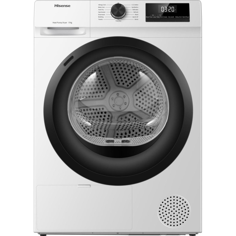 Secadora Hisense DHQE800BW2, A++ , Capac