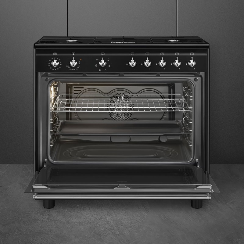 Cocina Smeg CX91GMBL,  90x60 cm, Concert