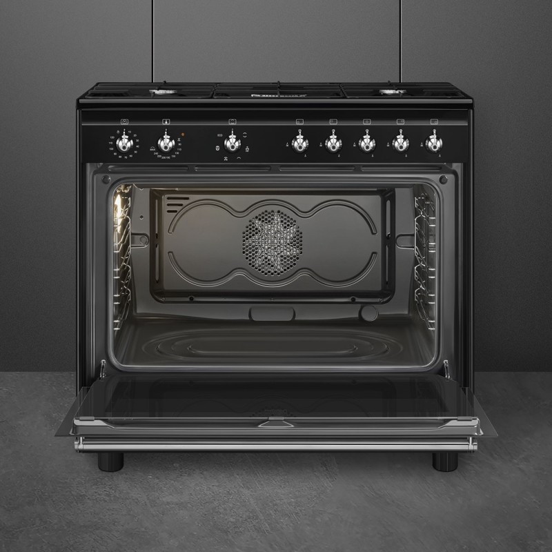 Cocina Smeg CX91GMBL,  90x60 cm, Concert