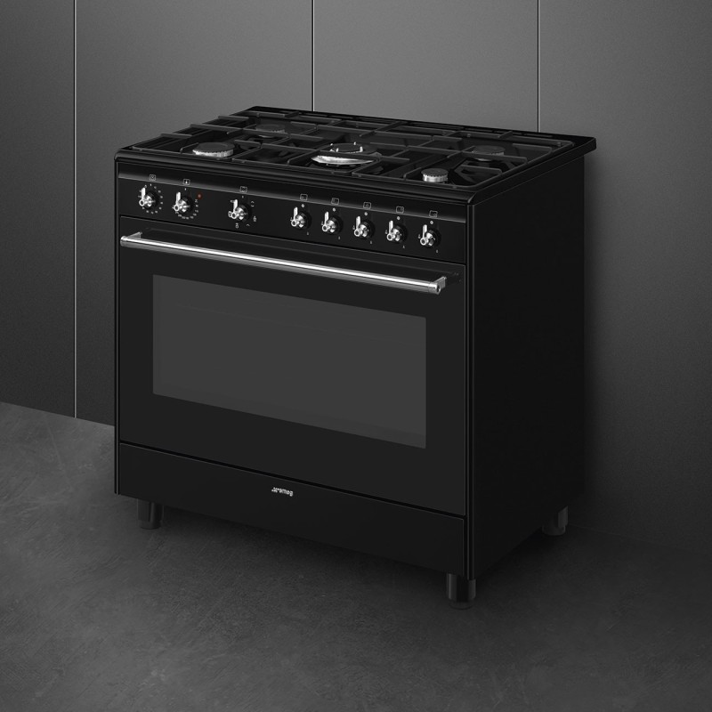 Cocina Smeg CX91GMBL,  90x60 cm, Concert