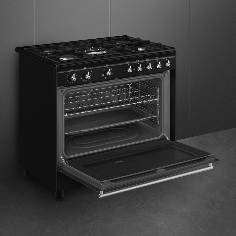 Cocina Smeg CX91GMBL,  90x60 cm, Concert