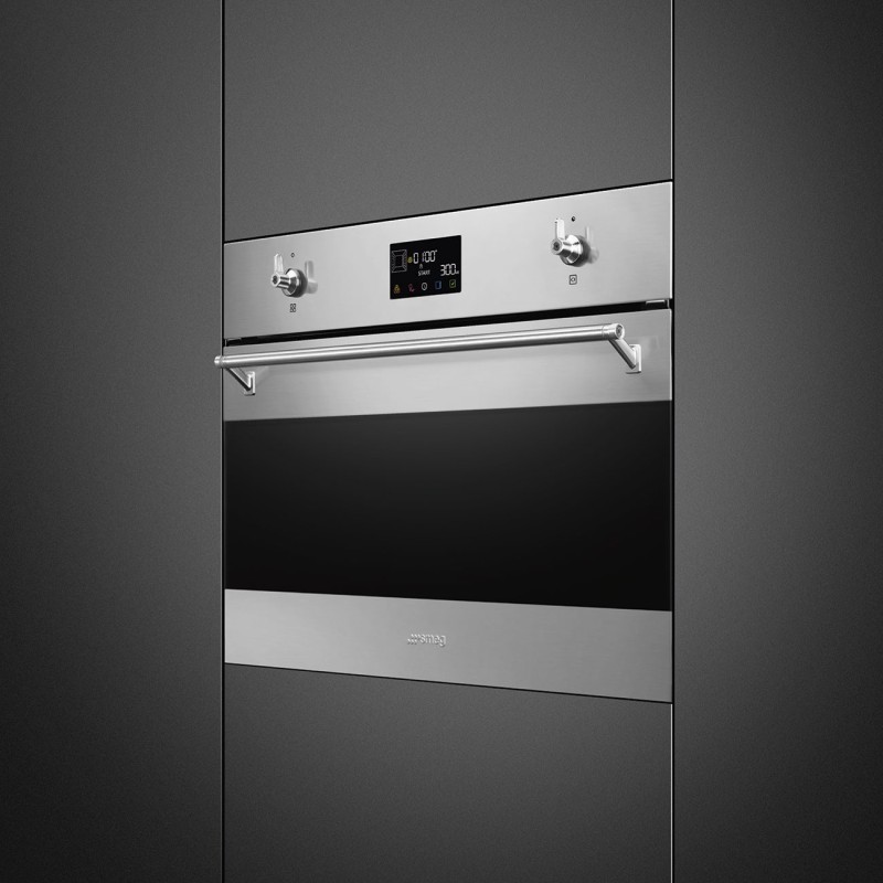 Horno + Micro Smeg SO4302M1X, Compacto 4