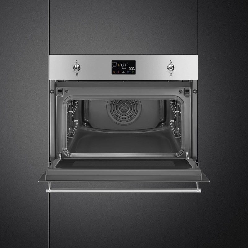 Horno + Micro Smeg SO4302M1X, Compacto 4
