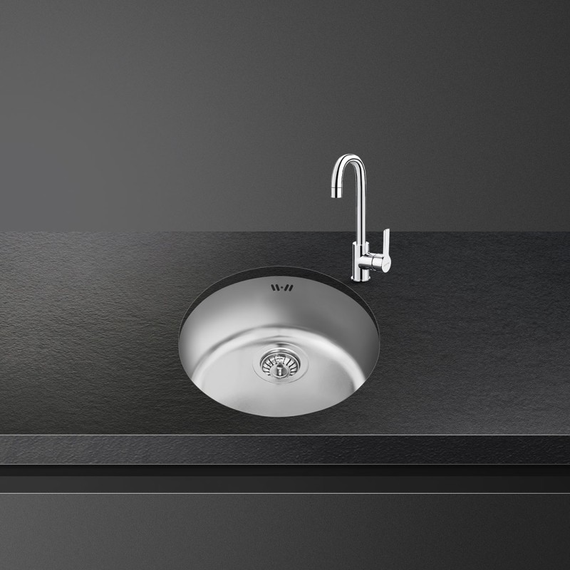 Fregadero Smeg VFU43SFR, sobre encimera,