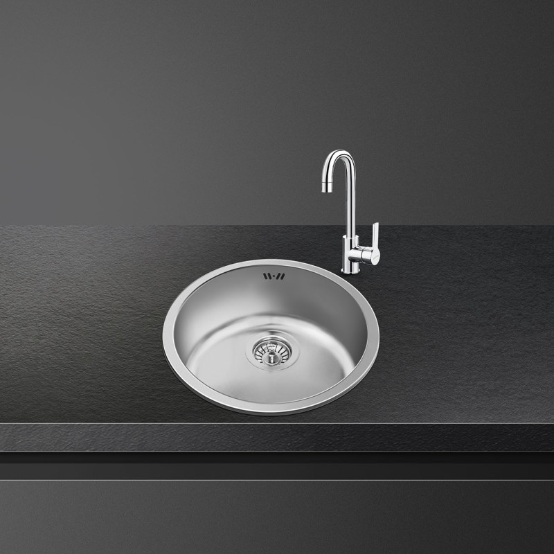 Fregadero Smeg VFU43SFR, sobre encimera,