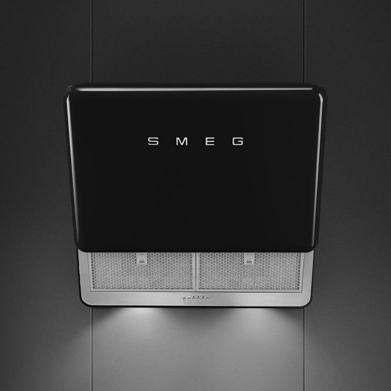 Campana Smeg KFAB75BL, Inclinada, Materi