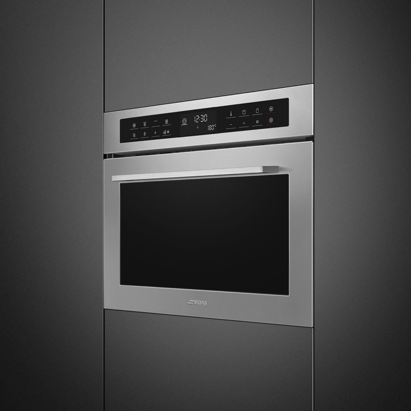 Horno + Micro Smeg SF4400MCX1, compacto 
