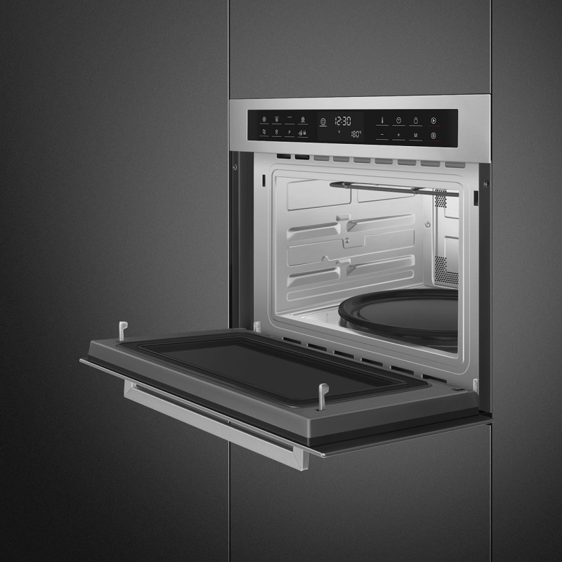 Horno + Micro Smeg SF4400MCX1, compacto 