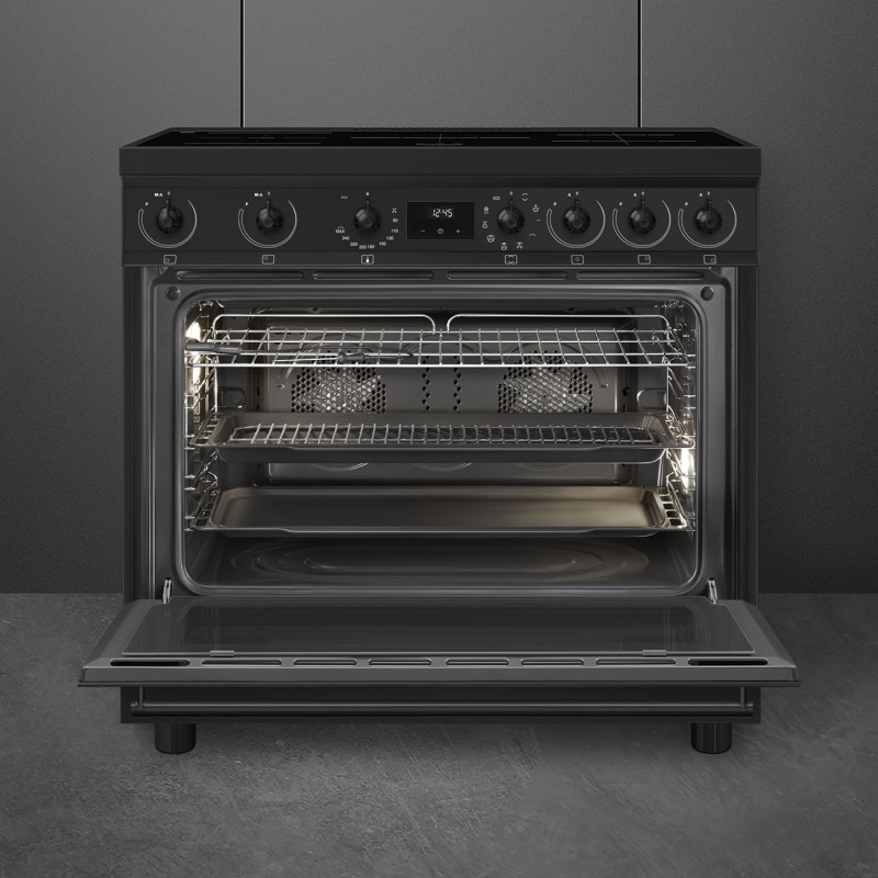 Cocina Smeg C9IMN2,  90x60 cm, Acero Ino
