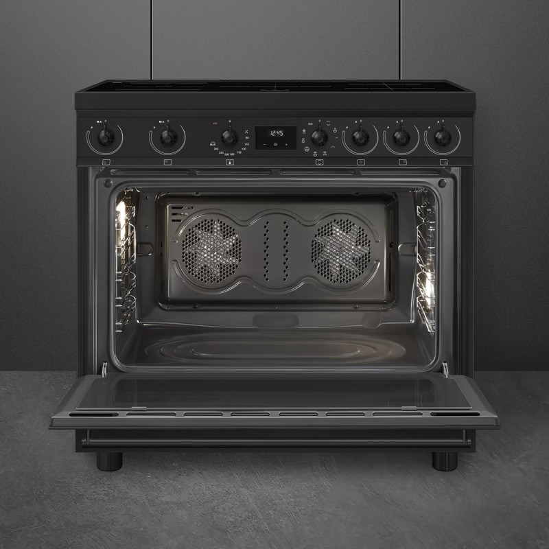 Cocina Smeg C9IMN2,  90x60 cm, Acero Ino