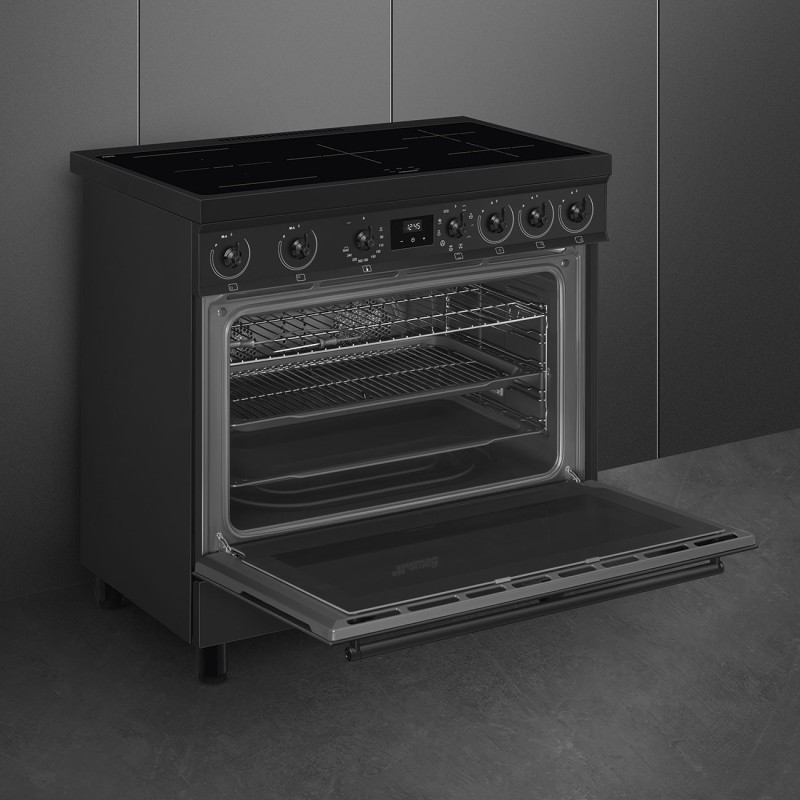 Cocina Smeg C9IMN2,  90x60 cm, Acero Ino