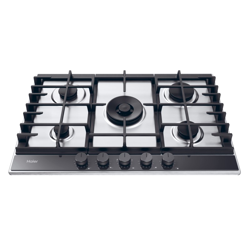 Placa Haier HAHG7W5TX, Gas, 5 fuegos, 75