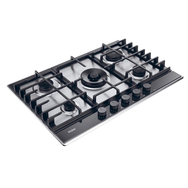 Placa Haier HAHG7W5TX, Gas, 5 fuegos, 75