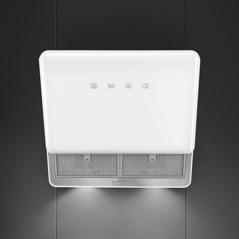 Campana Smeg KFAB75WH, Inclinada, Materi