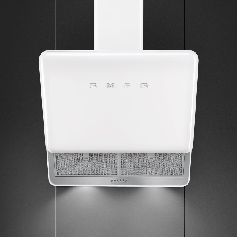 Campana Smeg KFAB75WH, Inclinada, Materi