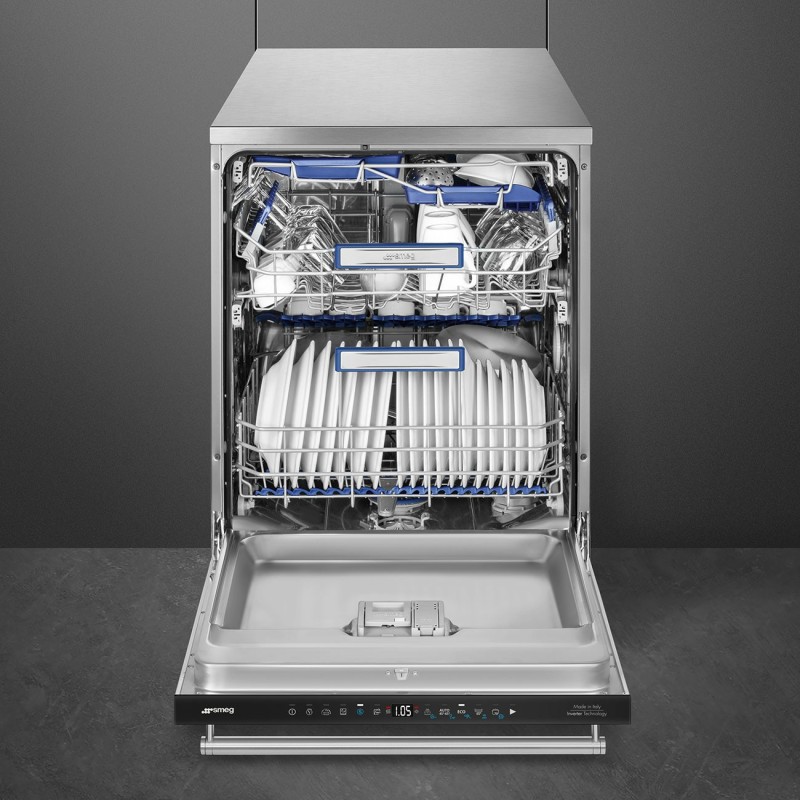 Lavavajillas Smeg LVS345BQSTX, libre ins