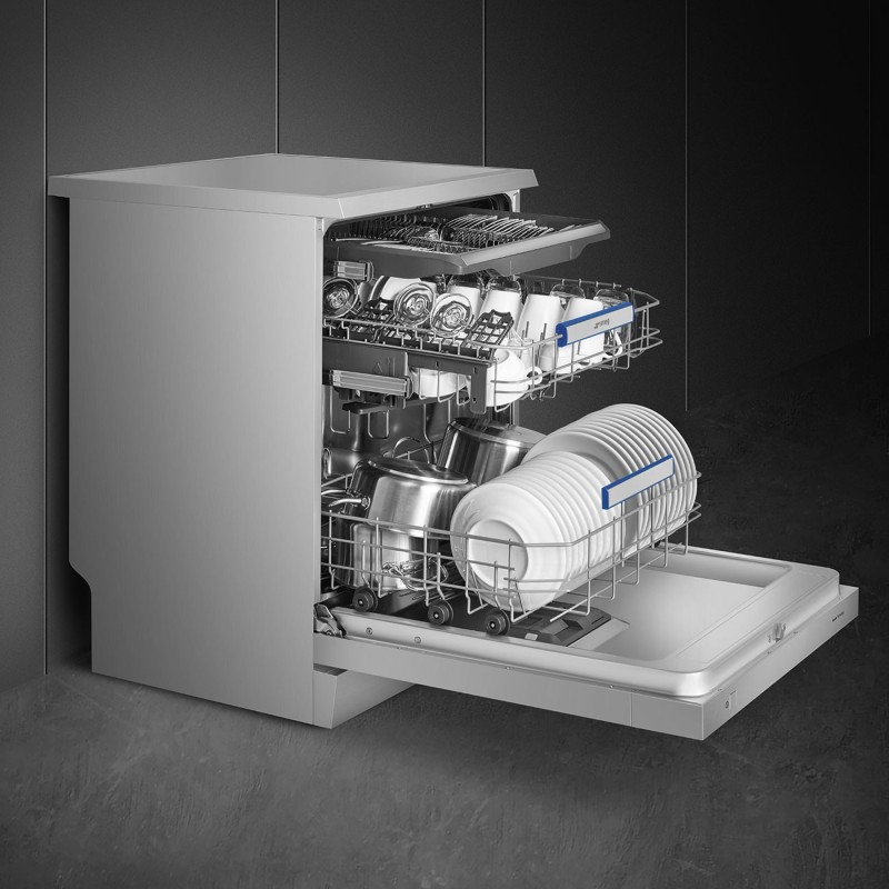 Lavavajillas Smeg LVS345CQSX, 60 cm, Lib