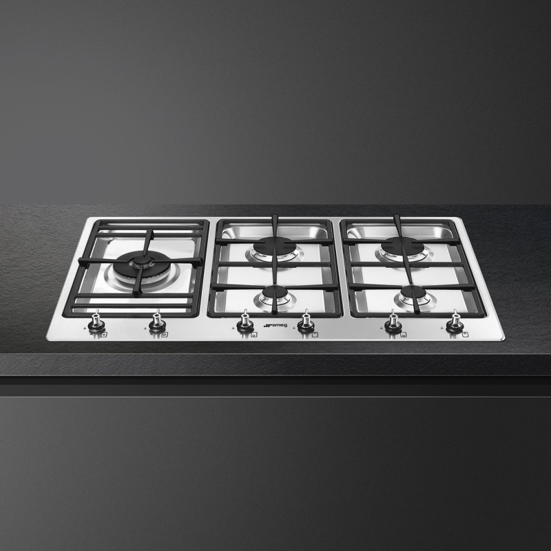 Placa Smeg PS9062,  Gas, Estética Clásic