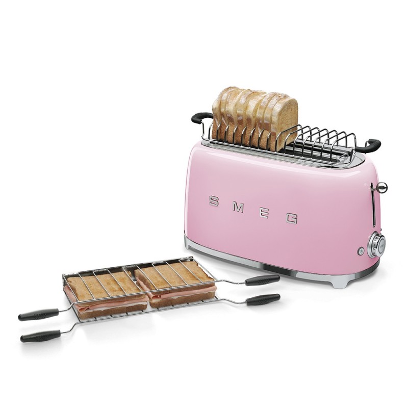 Tostador Smeg TSF02PKEU, 50' Style, Rosa