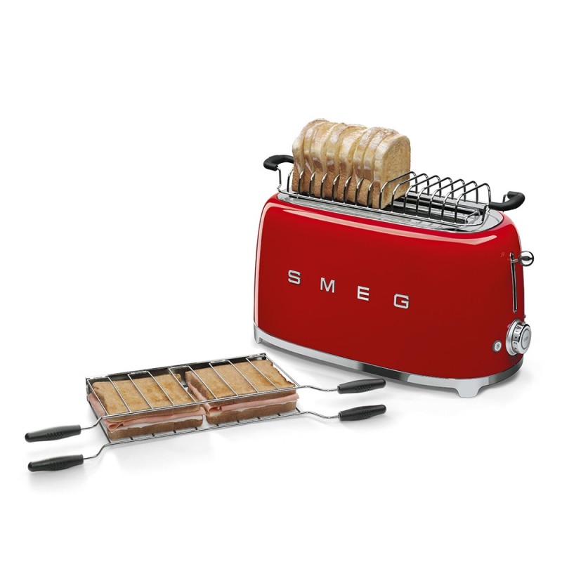 Tostador Smeg TSF02RDEU, 50' Style, Rojo