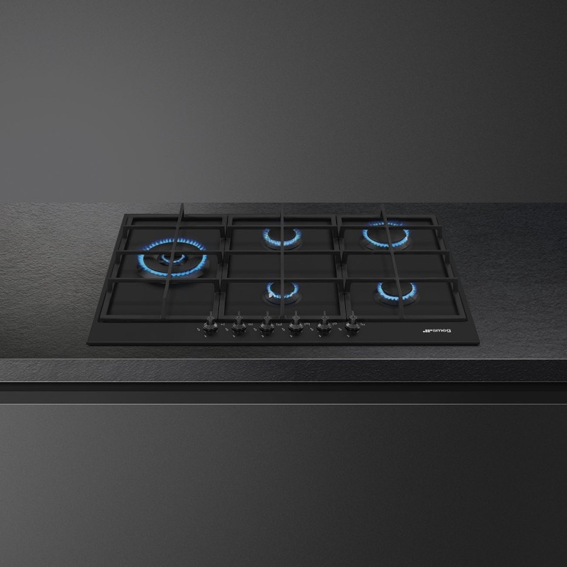 Placa Smeg PX375LMB,  Gas, Estética Clás