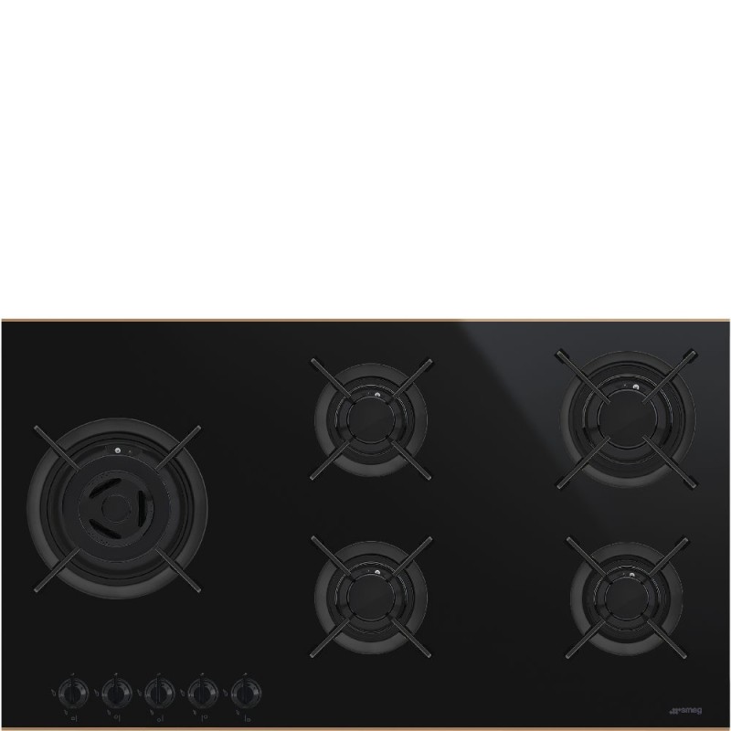 Placa Smeg PV695LCNR,  Gas, Estética Dol