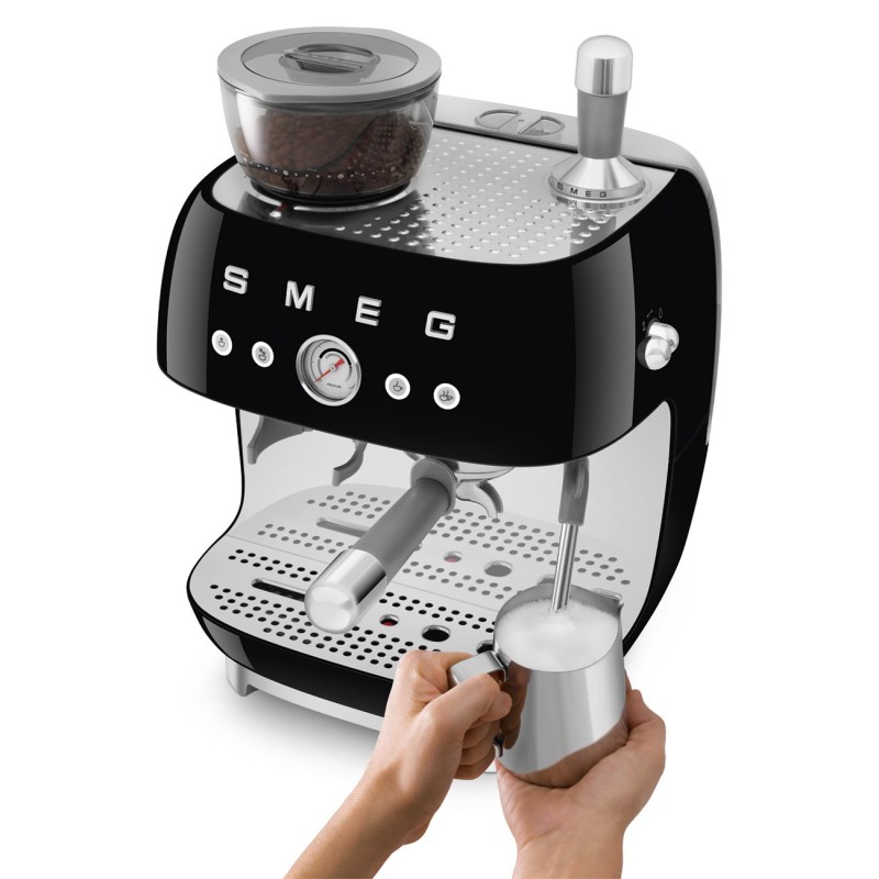 Cafetera Espresso Smeg EGF03BLEU,  con m