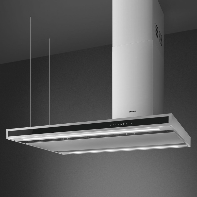 Campana Smeg KLTI12L4X,  isla, Estetica 