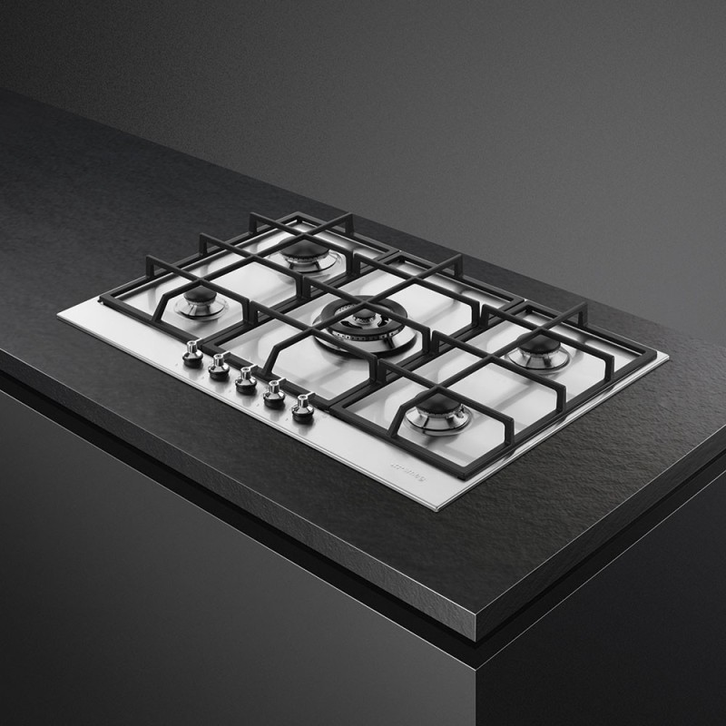 Placa Smeg PX375,  Gas, Estética Clásica