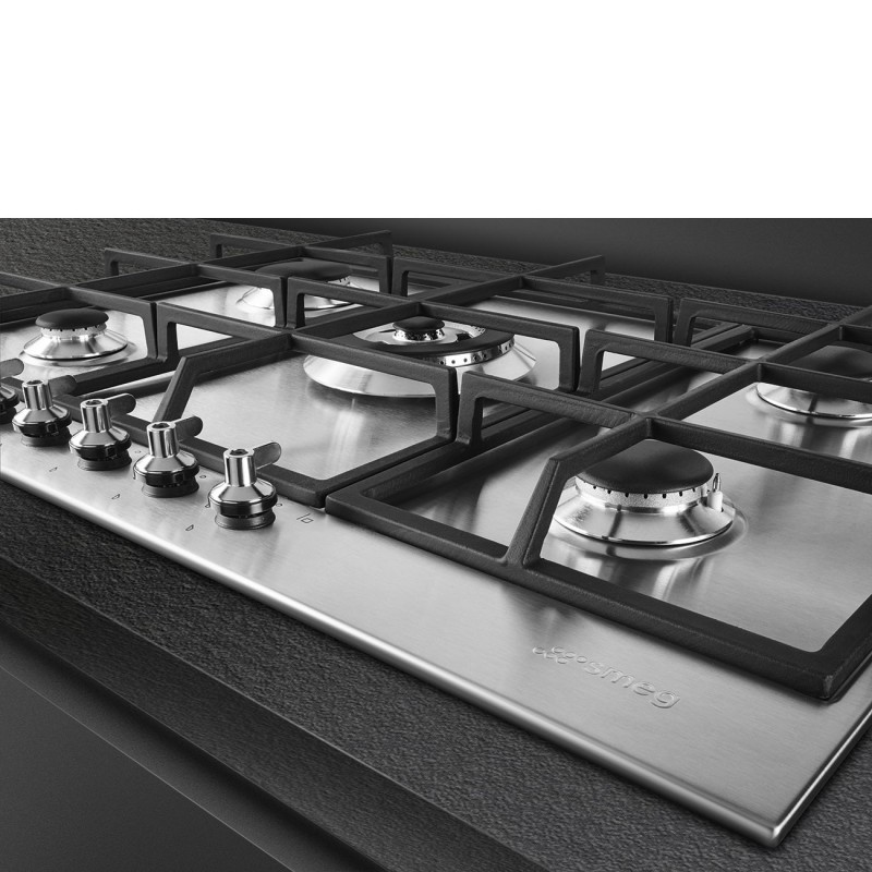 Placa Smeg PX375,  Gas, Estética Clásica