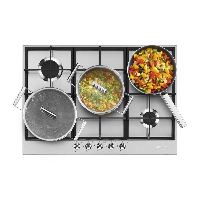 Placa Smeg PX375,  Gas, Estética Clásica