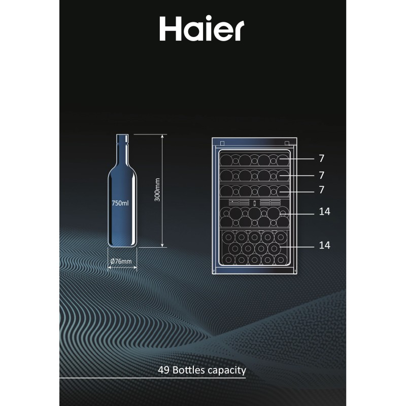 Vinoteca Haier HWS49GA, Monozona 49 Bote