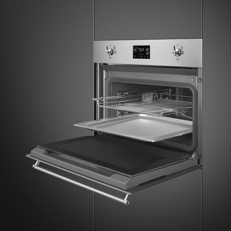 Horno Smeg SO4302S3X, Compacto 45 cm, Cl