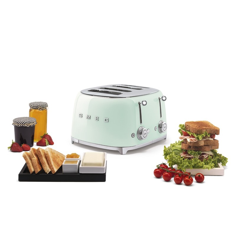 Tostador Smeg TSF03PGEU, 50' Style, Verd
