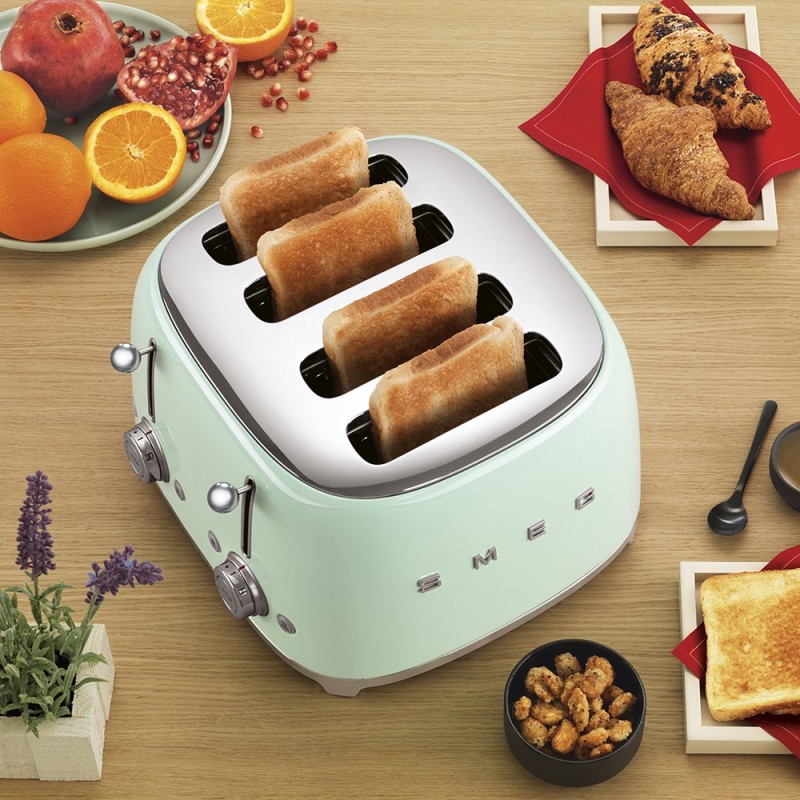 Tostador Smeg TSF03PGEU, 50' Style, Verd