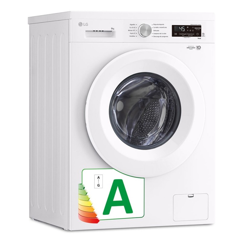 Lavadora LG F4X1008NWH, 8kg, 1400 Rpm, V