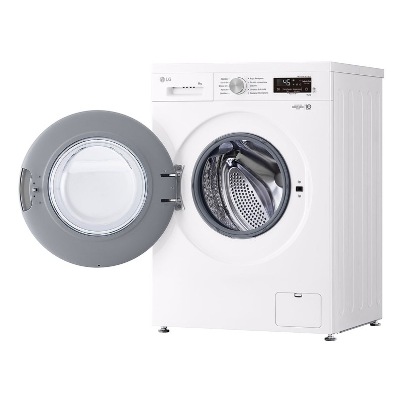 Lavadora LG F4X1008NWH, 8kg, 1400 Rpm, V