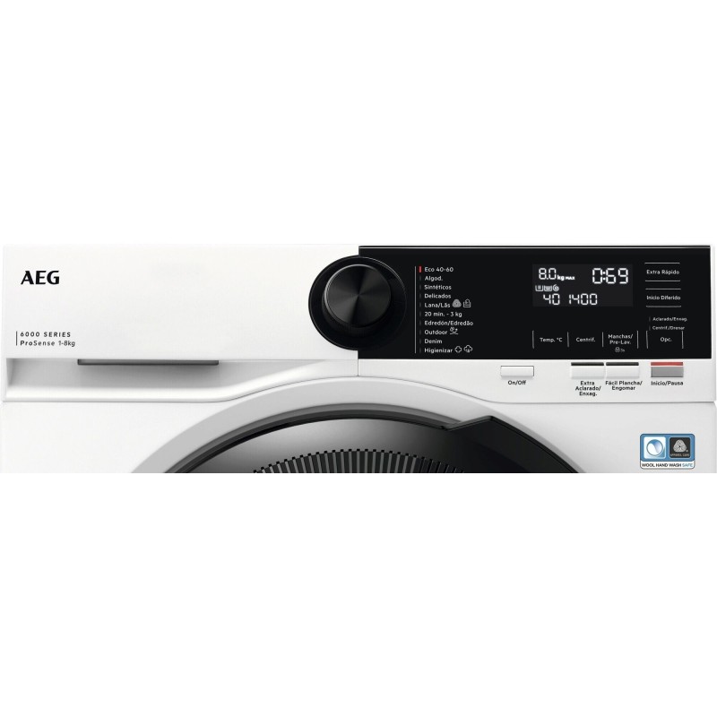 Lavadora AEG LFR6284N4B, ProSense, 8kg, 