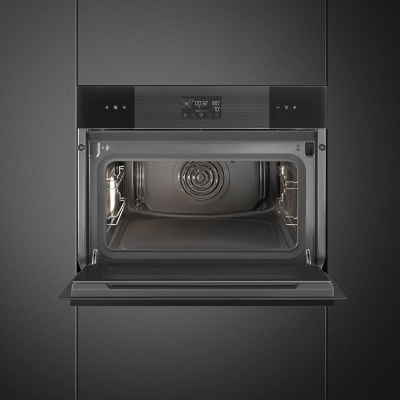 Horno Smeg SO4102S3B3, compacto que comb