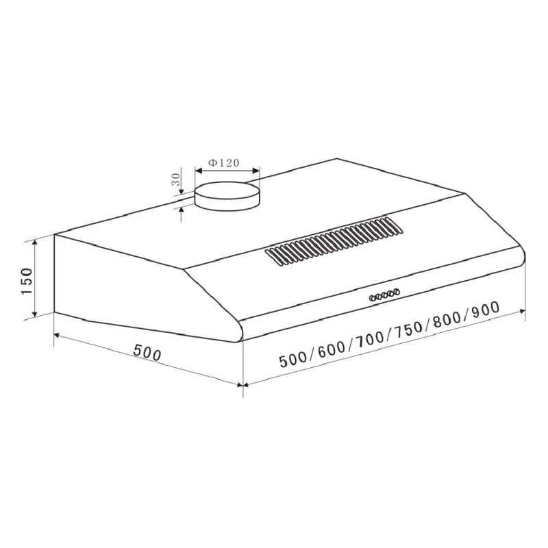 Campana Orbegozo ST07160DBL, Standard BL