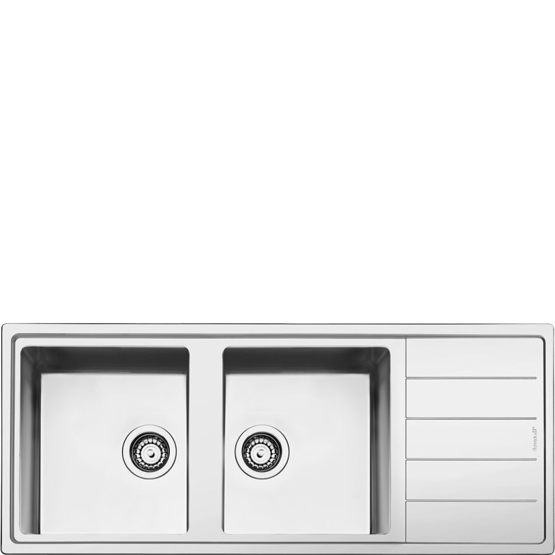 Fregadero Smeg LDR116-2, Acero Inoxidabl